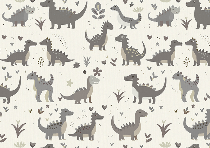 Dino Land, Fossil Grey - Motorised Roman Blind - Image 7